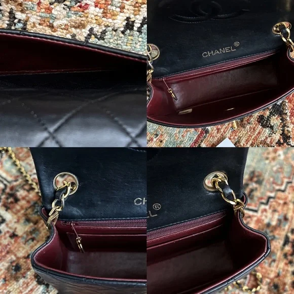 SOLD**Chanel Vintage Classic Mini Square Single Flap Bag - Picture 10 of 12